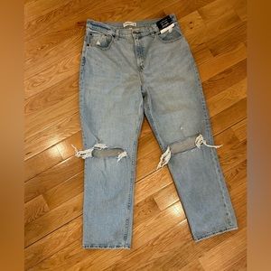 NTW Abercrombie 90s Straight Ultra High Rise Jeans Curve Love